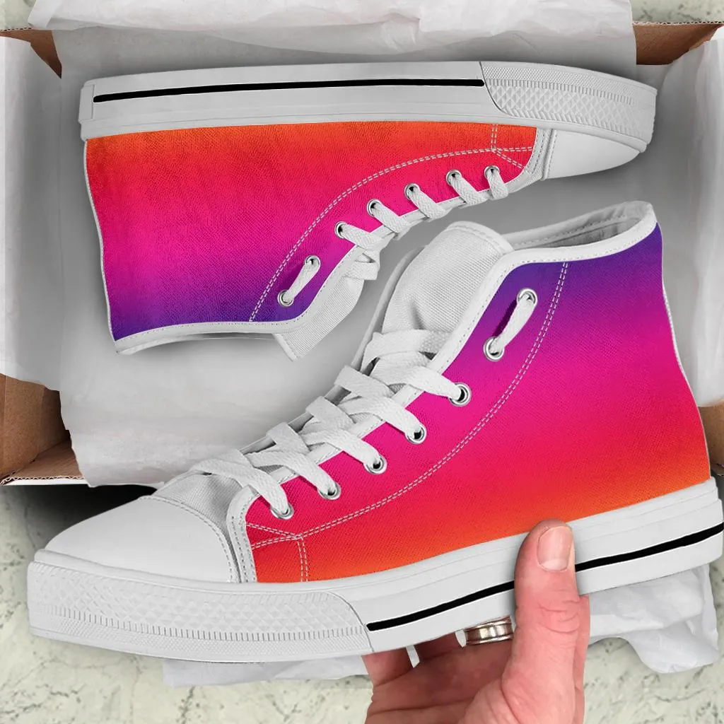 High Top Sneakers - Unisex Colorful Sneakers #1 | Custom Sneakers Women, Custom Women's Sneakers, Customized Sneakers, High Top Sneakers for Women